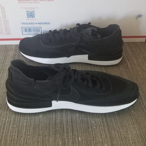 Nike Waffle One Black White Orange Size 12 Men's DA7995-001 - Picture 3 of 10